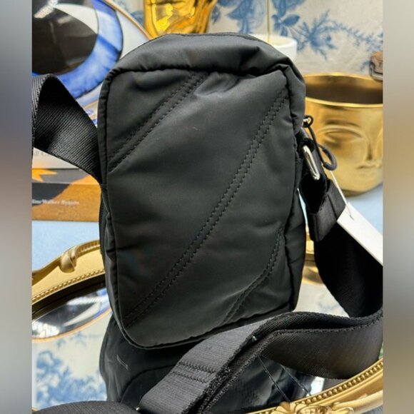 🆕 GANNI 🧿 NWT Mini Quilted Recycled Tech Black Nylon Crossbody Bag - Picture 7 of 15